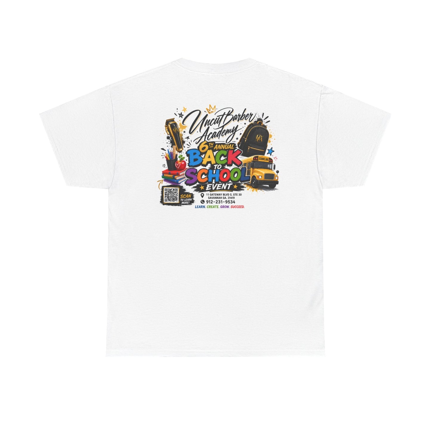Back to School Event T-Shirt — Uncut Barber Academy Graphic Tee