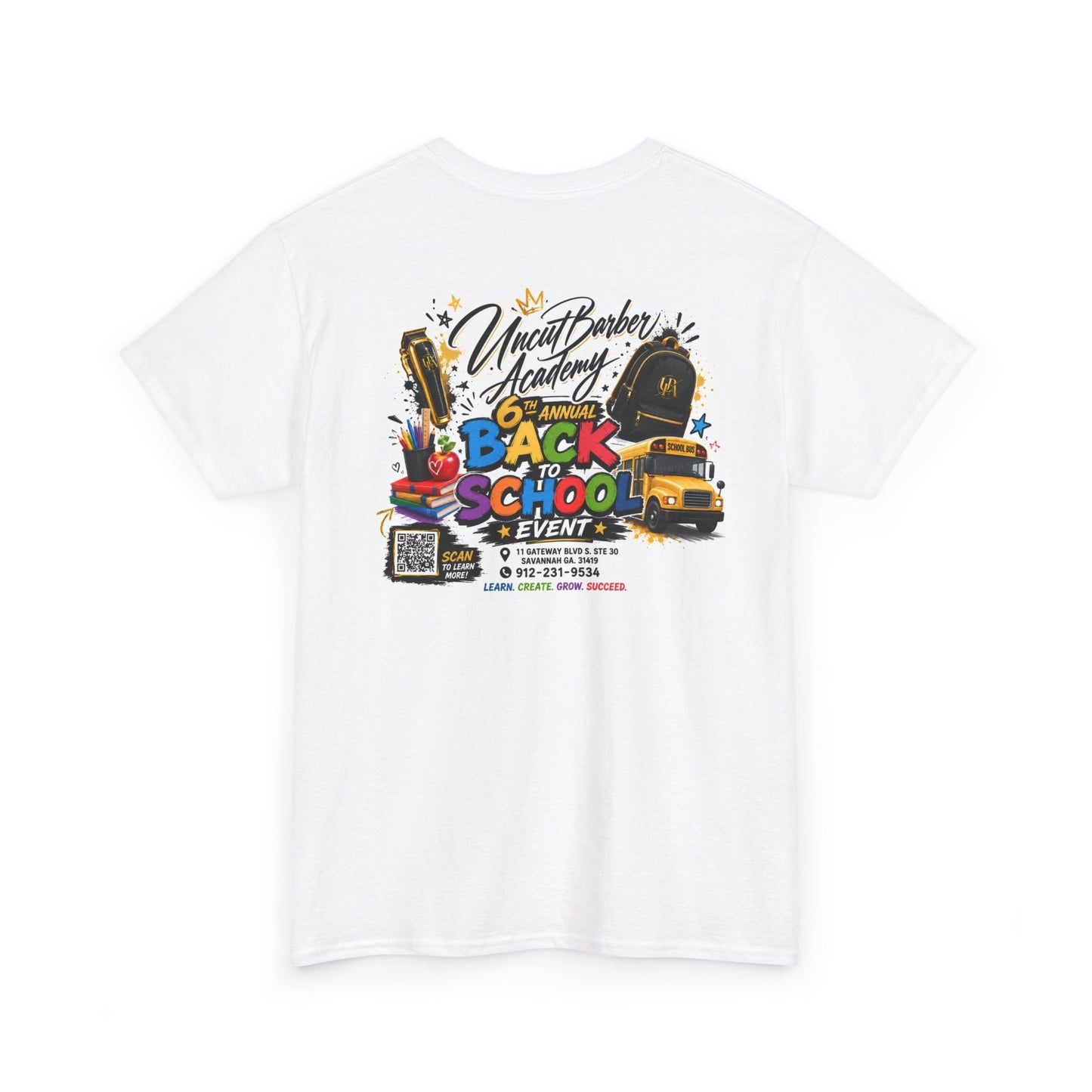 Back to School Event T-Shirt — Uncut Barber Academy Graphic Tee